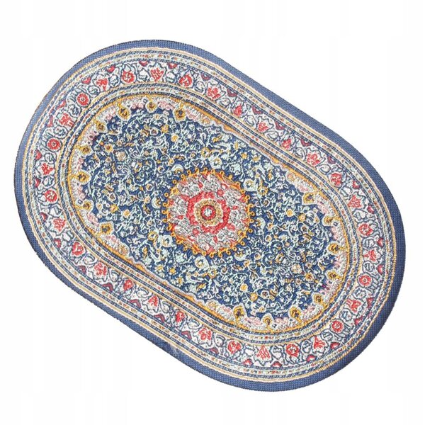 Miniatura Tappeto intrecciato 1:12 per Casa delle Bambole stile turco multicolore