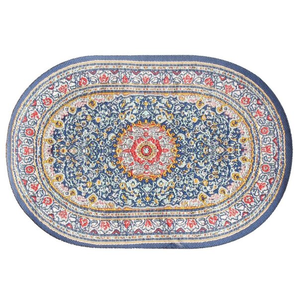 Miniatura Tappeto intrecciato 1:12 per Casa delle Bambole stile turco multicolore