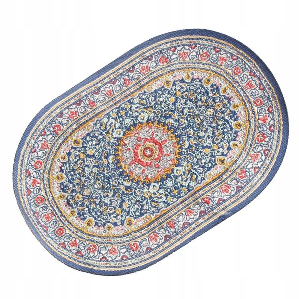 Miniatura Tappeto intrecciato 1:12 per Casa delle Bambole stile turco multicolore