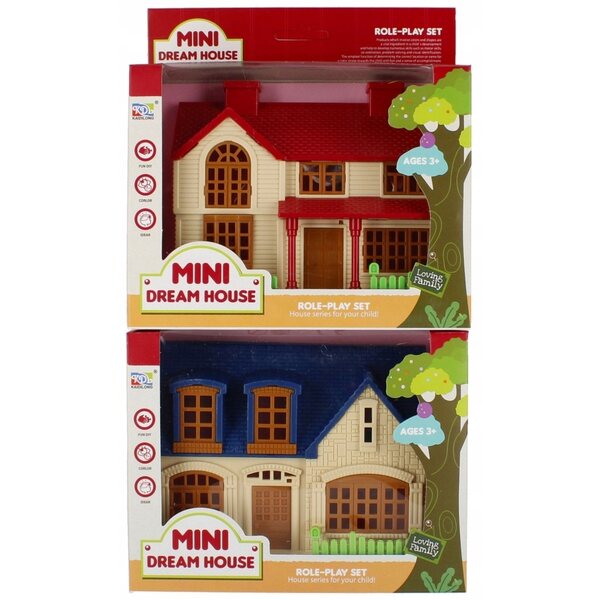 Casa delle bambole MEGA CREATIVE con accessori, piccolo e colorato, gioco creativo per bambini
