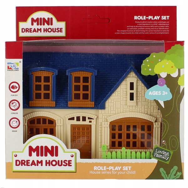 Casa delle bambole MEGA CREATIVE con accessori, piccolo e colorato, gioco creativo per bambini