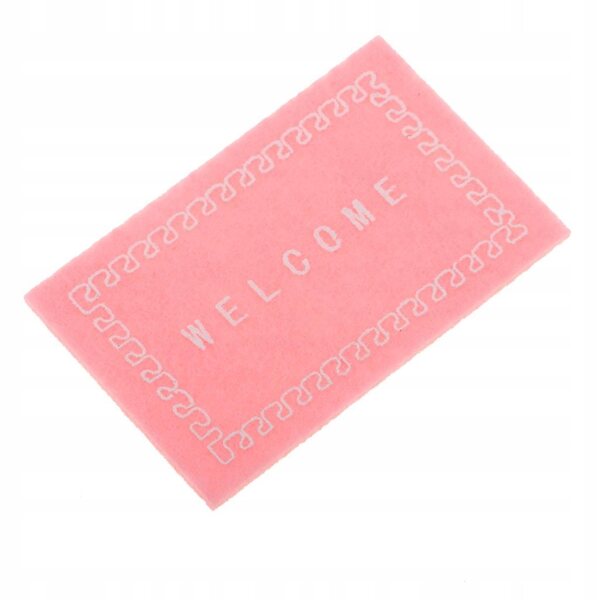 Mini tappeto rosa per casa delle bambole scala 1:12, accessorio decorativo in tessuto