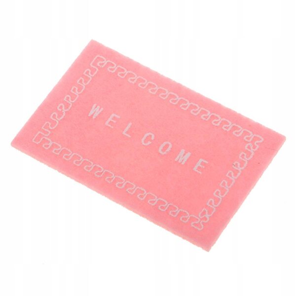 Mini roze tapijt voor poppenhuis op schaal 1:12, decoratief stoffen accessoire
