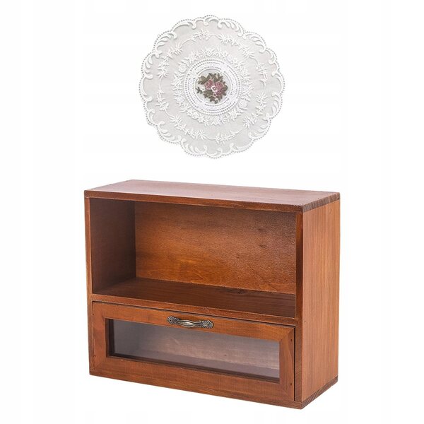 Holzschrank im Retro-Stil zum Organisieren von Kosmetika, Schmuck und kleinen Gegenständen