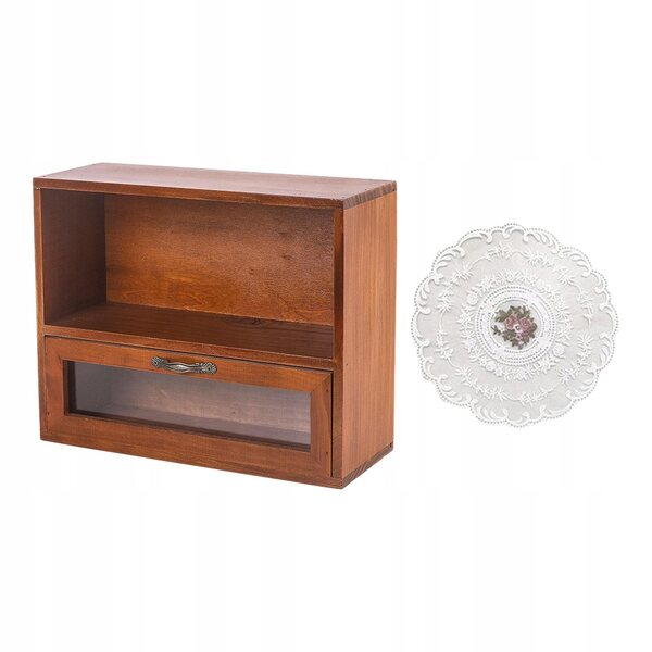 Holzschrank im Retro-Stil zum Organisieren von Kosmetika, Schmuck und kleinen Gegenständen