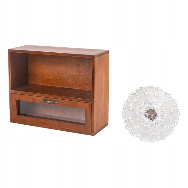 Holzschrank im Retro-Stil zum Organisieren von Kosmetika, Schmuck und kleinen Gegenständen