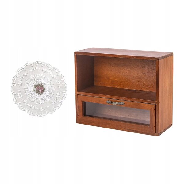 Holzschrank im Retro-Stil zum Organisieren von Kosmetika, Schmuck und kleinen Gegenständen