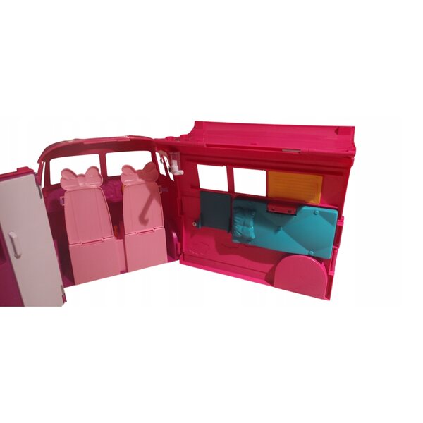 Retro Campervan per Bambole con Cucina, Letti e Piscina - Solo Auto