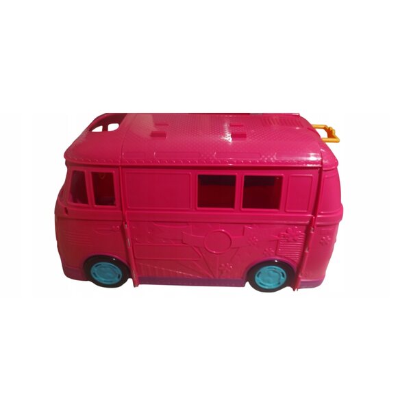 Retro Campervan per Bambole con Cucina, Letti e Piscina - Solo Auto