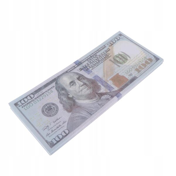 Prop Banconote Dollari USA per Gioco di Ruolo - Set 100 Pezzi Multicolore