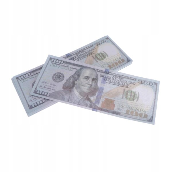 Prop Banconote Dollari USA per Gioco di Ruolo - Set 100 Pezzi Multicolore