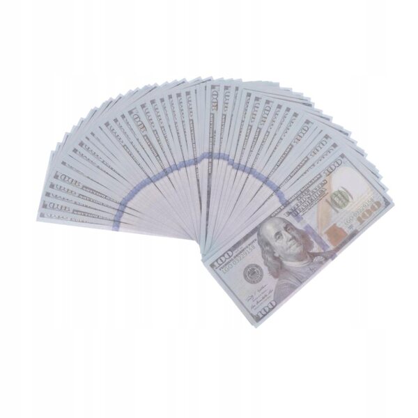 Prop Banconote Dollari USA per Gioco di Ruolo - Set 100 Pezzi Multicolore