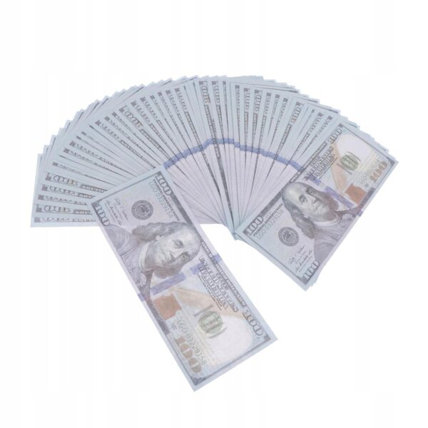 Prop Banconote Dollari USA per Gioco di Ruolo - Set 100 Pezzi Multicolore