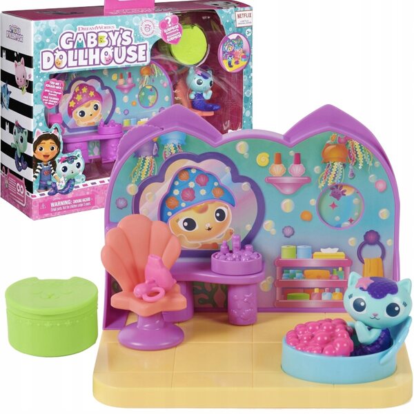 casetta per bambole Gabby's Dollhouse Spa Room con figura Syrenkotka e accessori