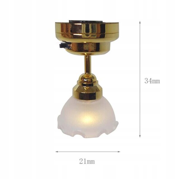Lampada Sospesa Miniatura a Forma di Fiore per Casa delle Bambole 1:12