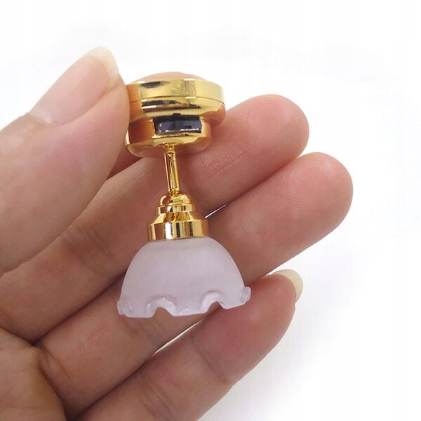 Lampada Sospesa Miniatura a Forma di Fiore per Casa delle Bambole 1:12