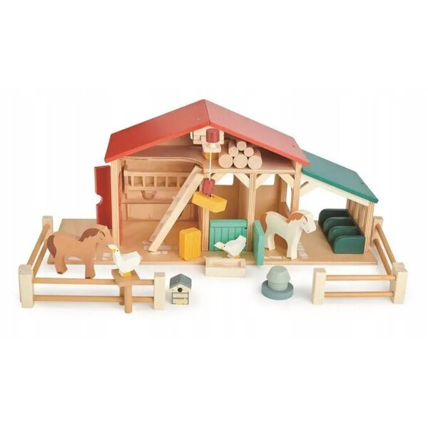 Fattoria in legno con animali Tender Leaf Toys per bambini sopra i 3 anni