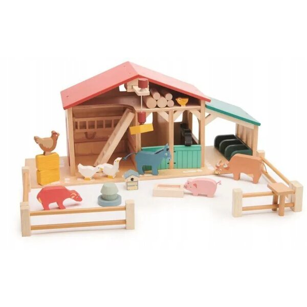 Fattoria in legno con animali Tender Leaf Toys per bambini sopra i 3 anni
