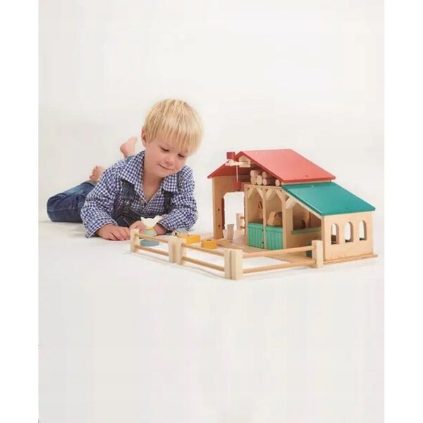 Fattoria in legno con animali Tender Leaf Toys per bambini sopra i 3 anni