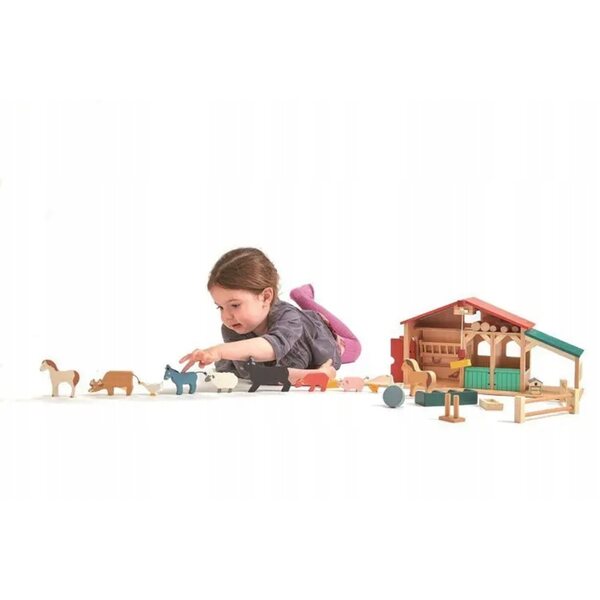 Fattoria in legno con animali Tender Leaf Toys per bambini sopra i 3 anni