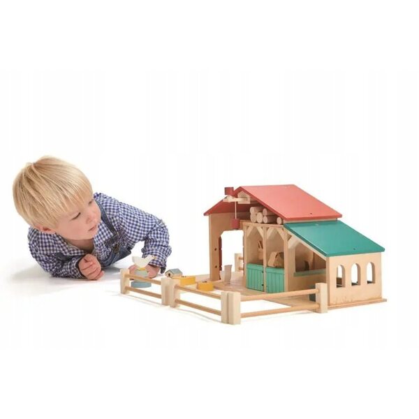 Fattoria in legno con animali Tender Leaf Toys per bambini sopra i 3 anni