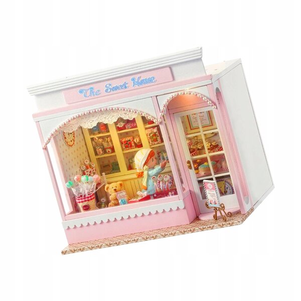 DIY Puppenhaus mit Holzmöbeln und Beleuchtung – 3D-Set