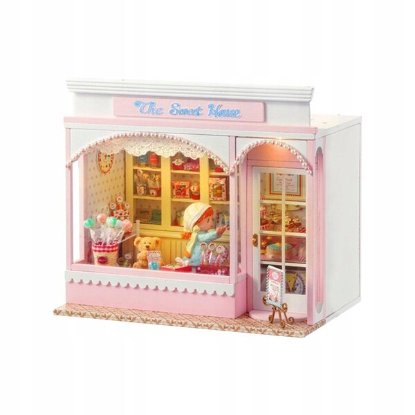 DIY Puppenhaus mit Holzmöbeln und Beleuchtung – 3D-Set