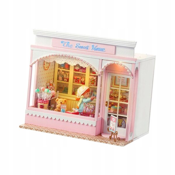 DIY Puppenhaus mit Holzmöbeln und Beleuchtung – 3D-Set