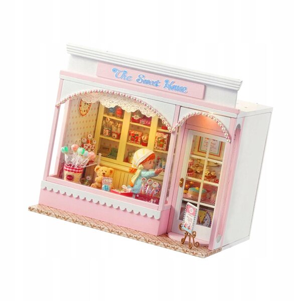DIY Puppenhaus mit Holzmöbeln und Beleuchtung – 3D-Set