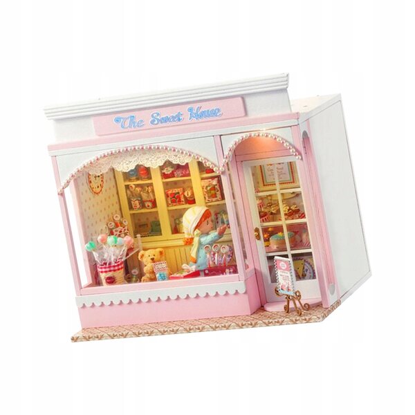 DIY Puppenhaus mit Holzmöbeln und Beleuchtung – 3D-Set
