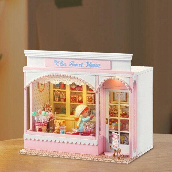 DIY Puppenhaus mit Holzmöbeln und Beleuchtung – 3D-Set