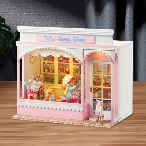 DIY Puppenhaus mit Holzmöbeln und Beleuchtung – 3D-Set