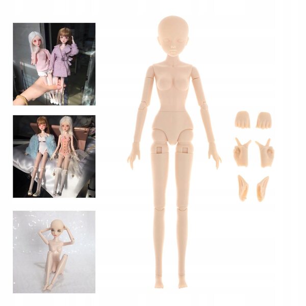 1:6 BJD-Puppe mit 22 beweglichen Gelenken, nackter Körper, 29 cm, zum Selbermachen