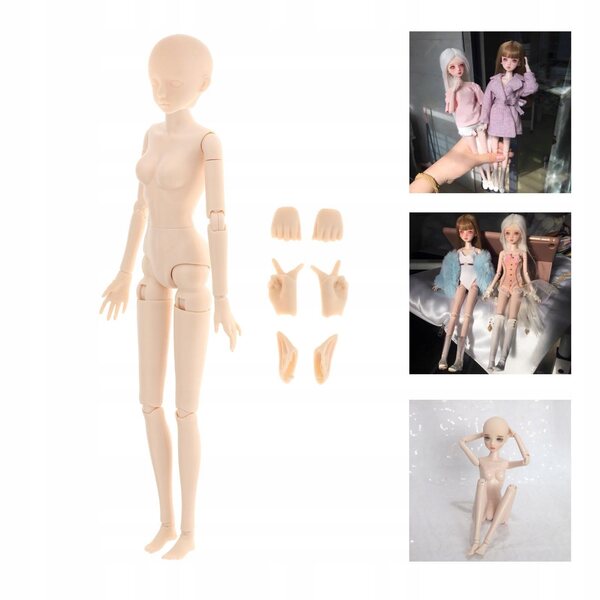 1:6 BJD-Puppe mit 22 beweglichen Gelenken, nackter Körper, 29 cm, zum Selbermachen