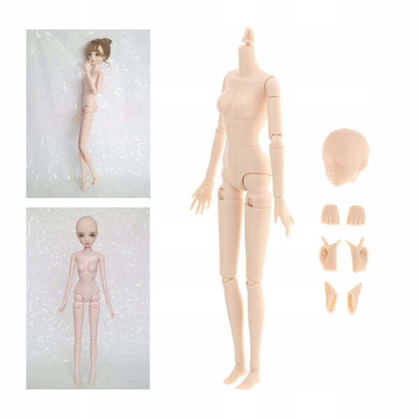 1:6 BJD-Puppe mit 22 beweglichen Gelenken, nackter Körper, 29 cm, zum Selbermachen