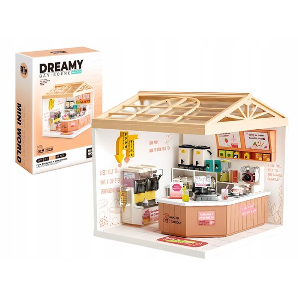 Lodziarnia DIY Miniatur mit LED – 94-teiliges Set für Kinder ab 8 Jahren
