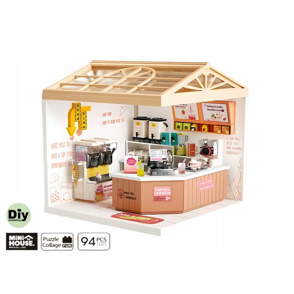 Lodziarnia DIY Miniatur mit LED – 94-teiliges Set für Kinder ab 8 Jahren