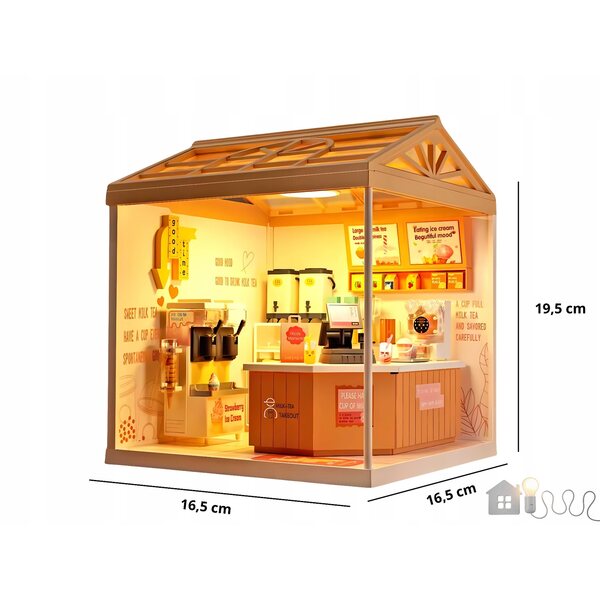 Lodziarnia DIY Miniatur mit LED – 94-teiliges Set für Kinder ab 8 Jahren