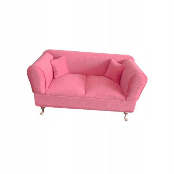 1/6 Miniatur-Zweisitzer-Sofa für 12-Zoll-Puppenhaus aus Holz