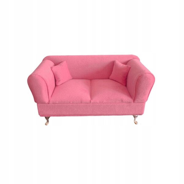 1/6 Miniatur-Zweisitzer-Sofa für 12-Zoll-Puppenhaus aus Holz
