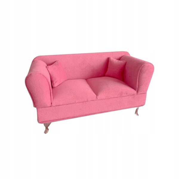1/6 Miniatur-Zweisitzer-Sofa für 12-Zoll-Puppenhaus aus Holz