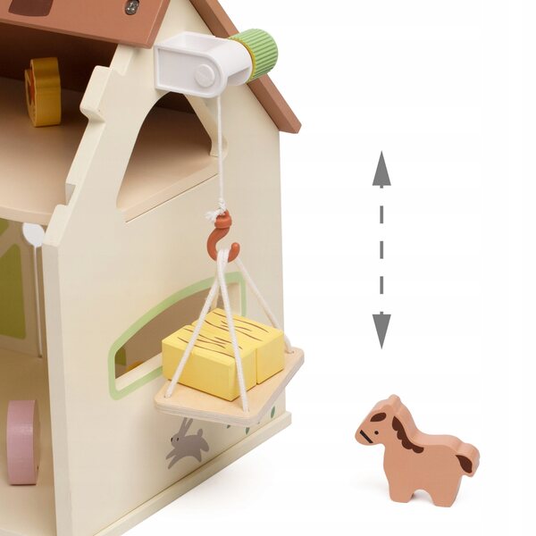 Casa delle bambole in legno fattoria vintage set 17 elementi Classic World