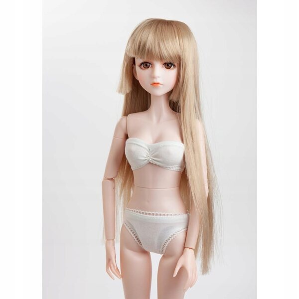 Hellbraune lange lockige Peruca für 1/4 BJD 16 Zoll Puppen