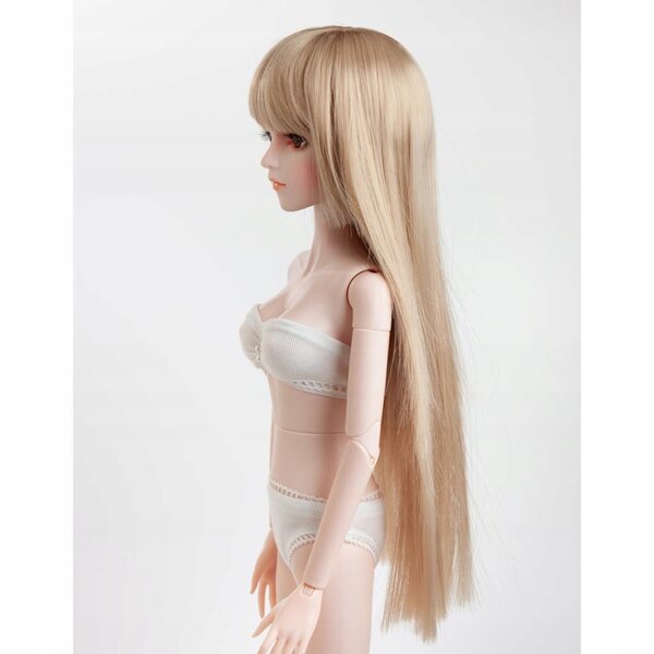 Hellbraune lange lockige Peruca für 1/4 BJD 16 Zoll Puppen