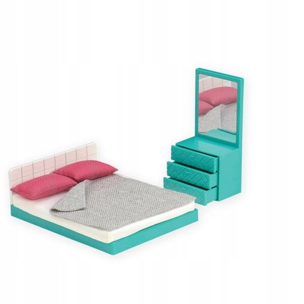 LORI Schlafzimmermöbel-Set für 15 cm große Puppen – gemütliches Schlafzimmer