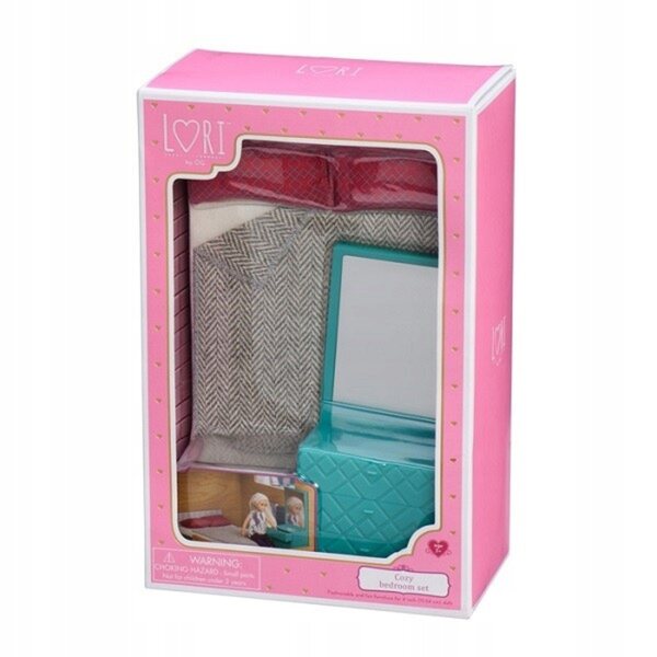 LORI Schlafzimmermöbel-Set für 15 cm große Puppen – gemütliches Schlafzimmer