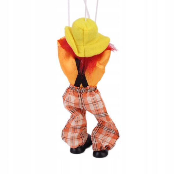 Clownpuppe aus Holz für Kinder, 24 cm, lustiges und widerstandsfähiges Spielzeug