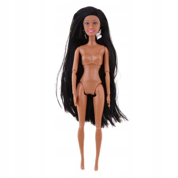 Corpo Bambola Nude Articolato 12 Snodi in Legno 31cm Marrone per Bambole 1/6