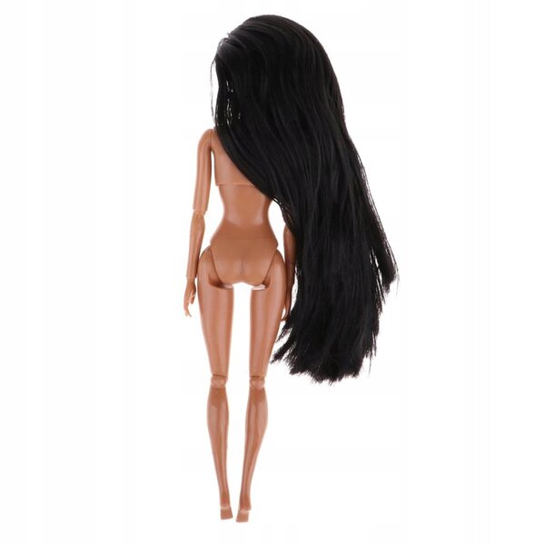 Corpo Bambola Nude Articolato 12 Snodi in Legno 31cm Marrone per Bambole 1/6