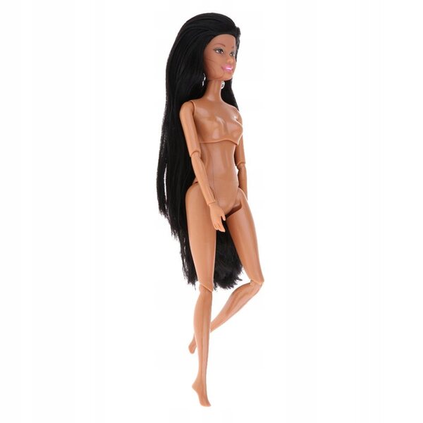 Corpo Bambola Nude Articolato 12 Snodi in Legno 31cm Marrone per Bambole 1/6